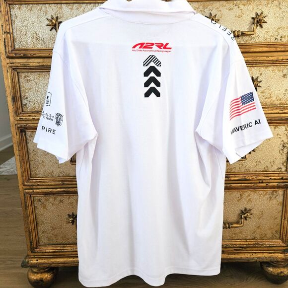 ABU DHABI AUTONOMOUS Car RACING LEAGUE US Team Polo Shirt Mens Large L Sports - Picture 7 of 9